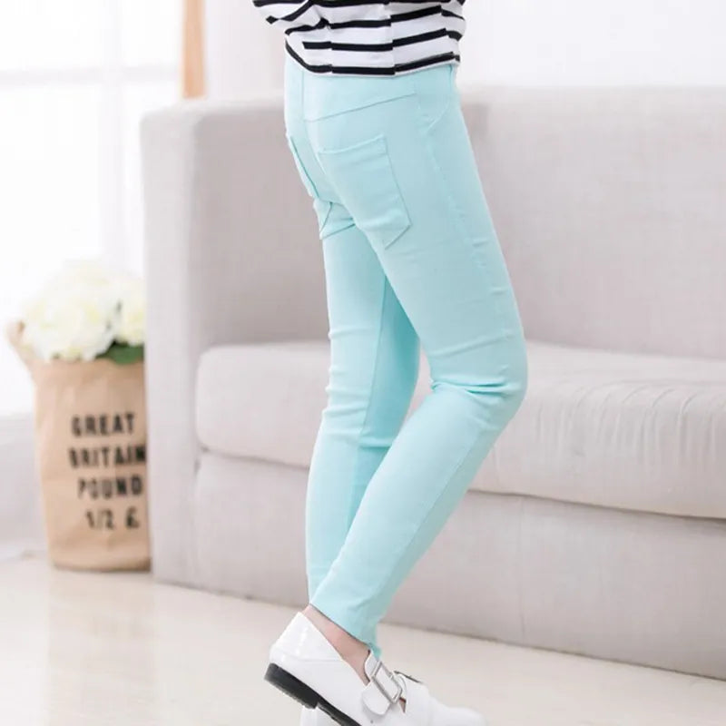 Girls Leggings Pencil Pants Skinny Leggings for Girls 3-12 Year