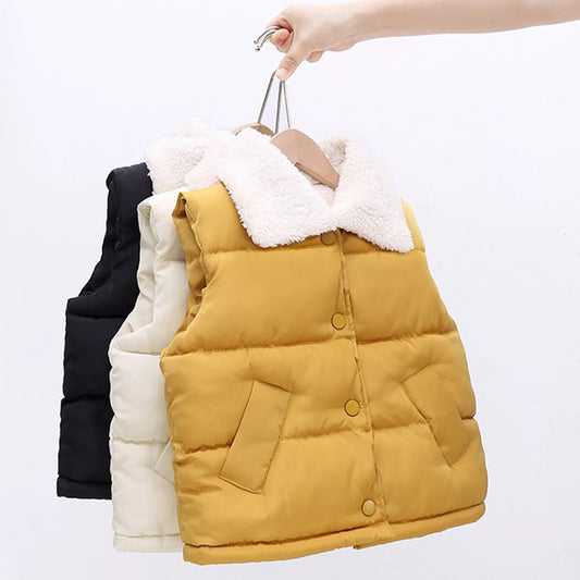 Boys/Girls Turn-Down Collar Vest for 1-8 Y/O