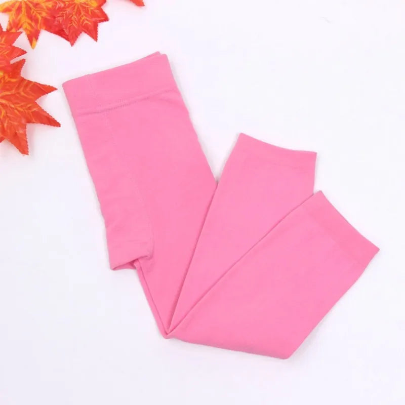 Girls Leggings Fleece Warm Candy Color Pants Girls Clothing 3-9 Year