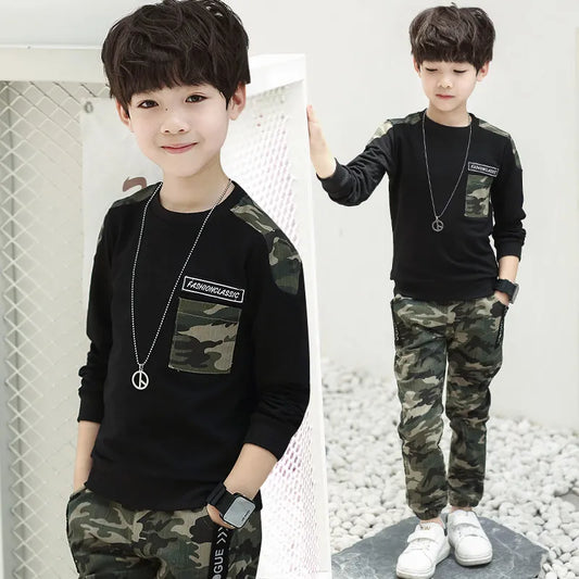 Boys Clothing Set Camouflage Tracksuit 5 6 7 8 9 10 11 Years