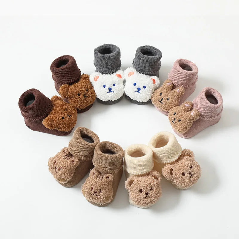 Infant Newborn Baby Girls Boys Socks Plush Thick Warm Socks Baby Leggings