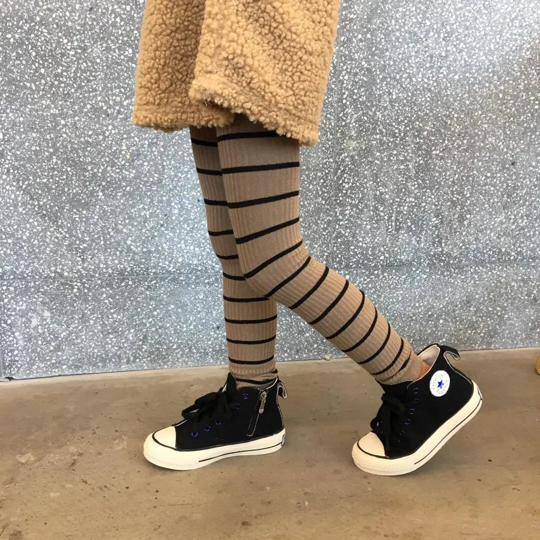 Kids-Girl-baby-toddler Leggings Striped Cute Stretchy