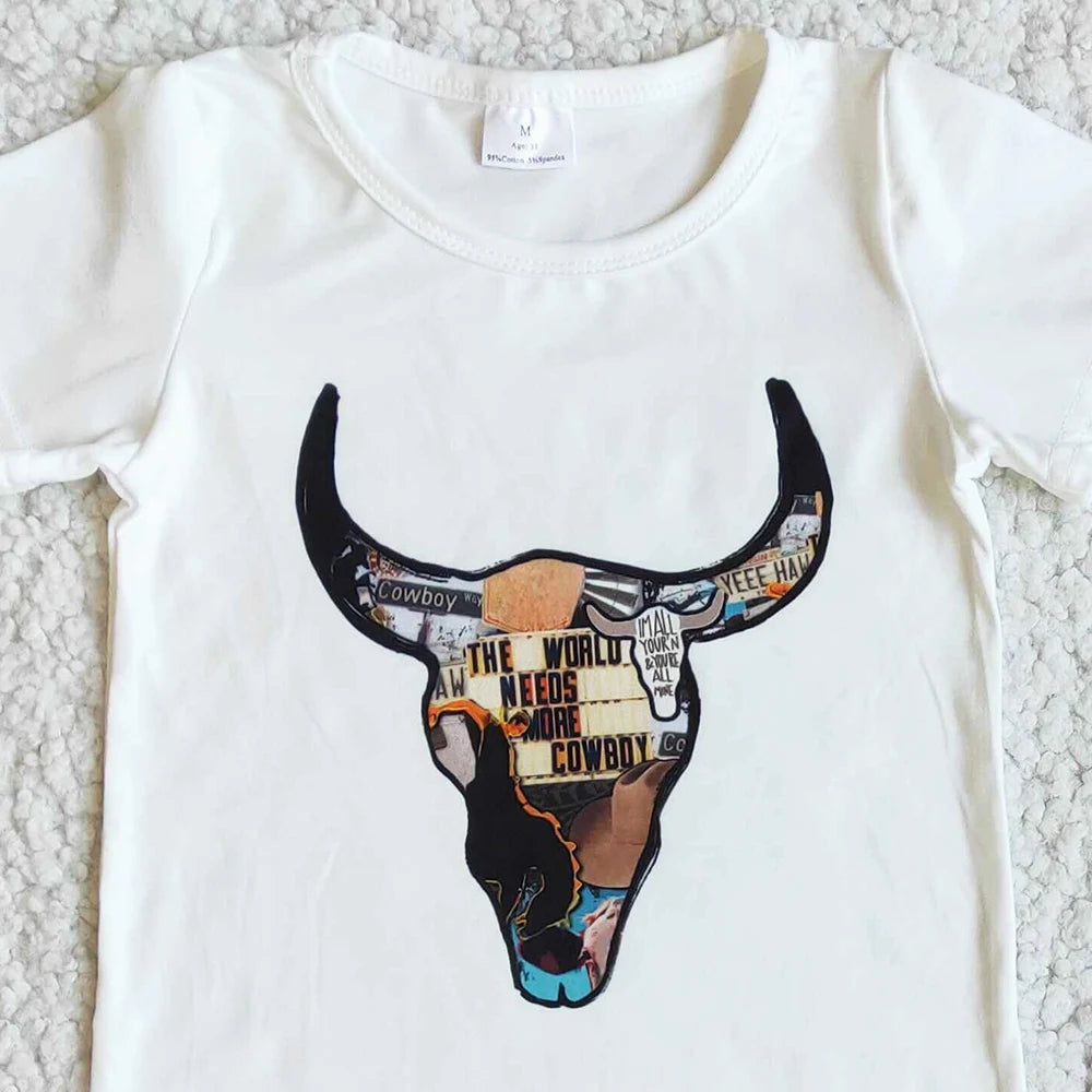 Baby Girl Western Style Clothing Cow Printed Toddler Outfit